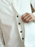 Men's Stand Collar Knot Button Spring Loose Linen Shirt