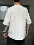 Breathable Thin Solid Half Sleeve Shirts for Men