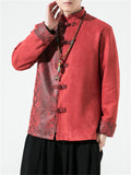 Men's Retro Snakeskin Print Tang Suit Faux Suede Jacket