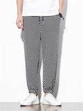 Men's Fashionable Two Color Checkered Pattern Pants