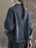 Women's Cool Trendy Autumn Black Denim Jackets