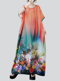 Women's Flourishing Flowers Loose-fitting Breathable Dress