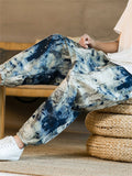 Men's Stylish Retro Graphic Print Ankle Banded Pants