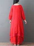 Women's Traditional Zen Flowing Dress Soft Linen Pants