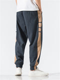 Male Chic Design Contrast Color Comfort Pants