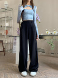 Women's Spring Vogue Smooth Floor Length Straight-Leg Pants