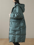 Loose Fit Solid Color Puffer Coats for Women