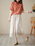 Women's Summer Lace Spliced Wide Leg Pants