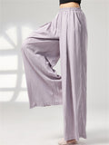 Women's Leisure Simple Pleated Wide Leg Pants