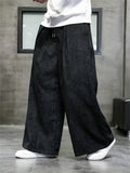 Men's Corduroy Leisure Drawstring Wide Leg Pants