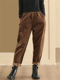 Women's Autumn Cozy Loose Corduroy Harem Pants