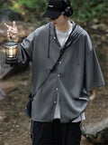 Men's 3/4 Sleeve Fake Two-piece Ice Silk Jacket