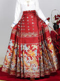 Female Chinese Style Loong Pattern Mamianzhequn