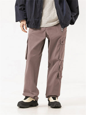 Male Trendy Skin-friendly Solid Color Cargo Pants