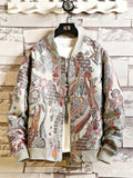 Men's Crane & Tiger Printed Embroidered Jackets