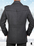 Male Stylish Wool Blend Removable Inner Liner Jacket