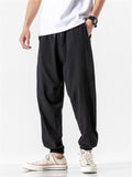 Summer Super Soft Cotton Linen Large Size Yoga Pants for Men