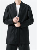 Men's Chinese Style Linen Cotton Knot Button Jacket