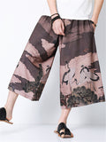 Men's Summer Ancient Style Painting Oversized Cropped Pants