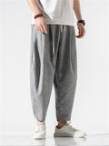 Male Chinese Style Relaxed Summer Wide Leg Pants