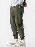 Spring Autumn Men's Casual Ankle Tie Cargo Pants