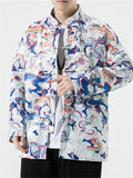 Men's Chinese Style Dragon All-Over Print Autumn Jacket