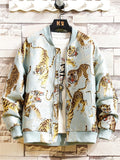 Men's Crane & Tiger Printed Embroidered Jackets