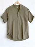 Men's Relaxed Comfortable Natural Cotton Linen Shirt