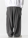 Men's Hip-Hop Exaggerated Pocket Corduroy Straight-Leg Pants