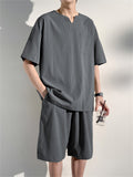 Men's Casual Plus Size Homewear Two-piece Outfits