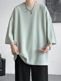 3/4 Sleeve Comfortable Textured Shirts for Male