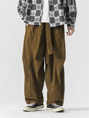 Men's Autumn Keep Warm Corduroy Trousers with Waistband