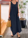 Women's Summer Holiday Sleeveless Linen Dresses