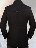 Male Stylish Wool Blend Removable Inner Liner Jacket