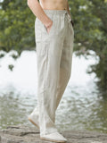 Men's Retro Summer Cotton Linen Drawstring Pants