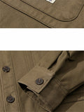 Male Loose Fit Durable Shirts with Pockets