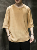 Men's Summer Half Sleeve Round Neck T-shirt