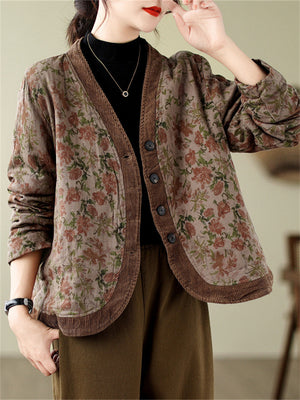 Popular Literary Short Floral Jackets for Women