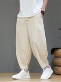 Breathable Ice Silk Ankle Tied Casual Pants for Men