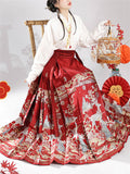 Auspicious Deer Graphic Women's Traditional Chinese Skirt