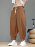 Breathable Ice Silk Ankle Tied Casual Pants for Men