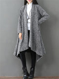 Female Cozy Elegant Irregular Mid-length Cape Coats