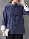 Chinese Tai Chi Clothing Cotton Linen Shirt for Women