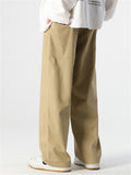 Men's 100% Cotton Simple Cozy Straight-Leg Long Pants