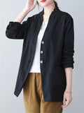 Spring Leisure Single-Breasted Stand Collar Jacket for Women