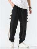 Male Chic Design Contrast Color Comfort Pants