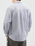 Men's Cozy Leisure Single-Breasted Stripe Shirt