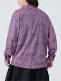 Men's River Cliff Waves Jacquard Chinese Style Shirts