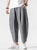 Male Chinese Style Relaxed Summer Wide Leg Pants