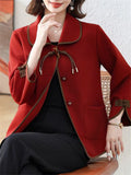 Female Modish Turn-Down Collar Jackets with Pockets